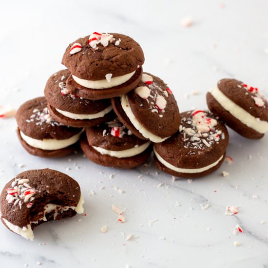 Chocolate Peppermint Whoopie Pies