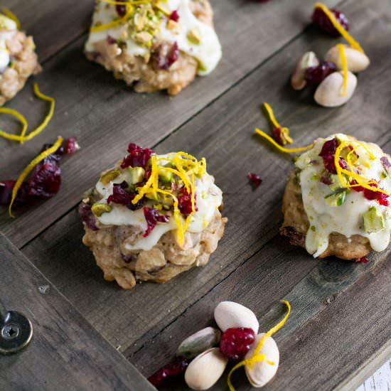 Cranberry Orange Pistachio Cookies
