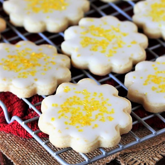 Lemon Glazed Butter Cookies