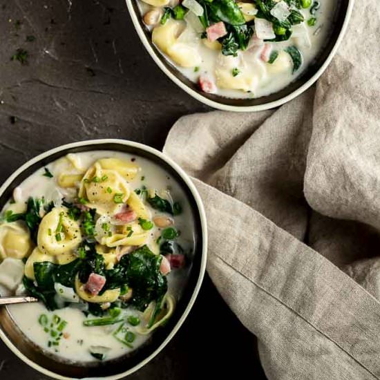 Creamy Tortellini Soup