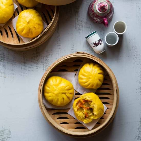 Carrot Vegetable Steamed Buns