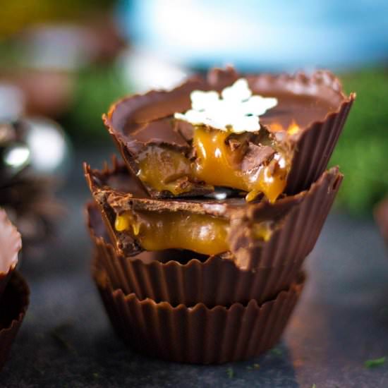 Dark Chocolate Salted Caramel Cups