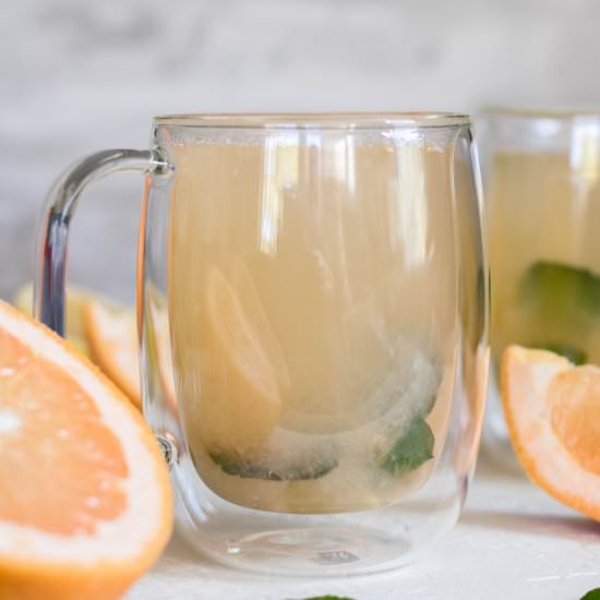 Warm detox grapefruit tea