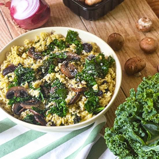 Mushroom Kale Risotto