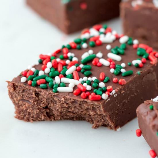 Chocolate Eggnog Fudge
