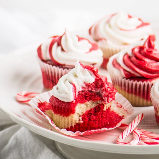 Candy Cane Cupcakes