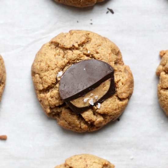 Vegan Peanut Butter Cup Cookies