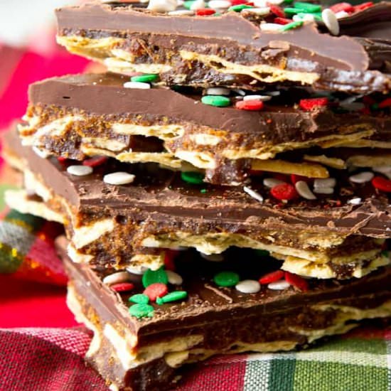 Chocolate Cracker Tofee