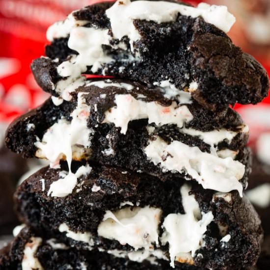 Chocolate Peppermint Bark Cookies