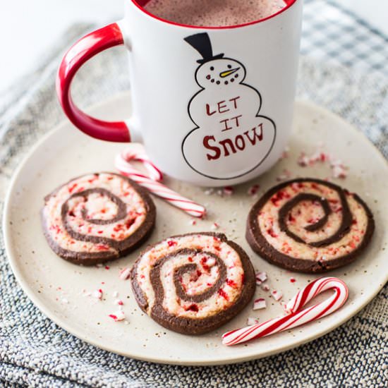 Chocolate Peppermint Pinwheels