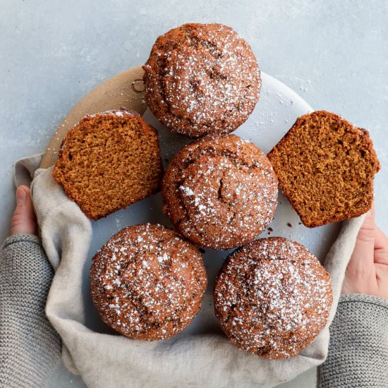 pumpkin gingerbread muffins