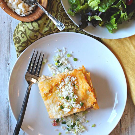 Green Chile Chicken Lasagna