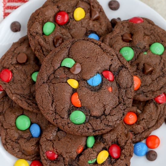 Chocolate M&M Cookies