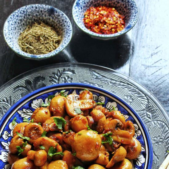 Mushrooms sauteed in Herb Butter
