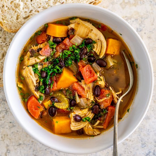 Swee tPotato Black Bean Chicken Soup
