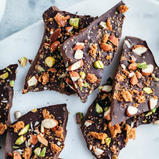 Homemade chocolate bark