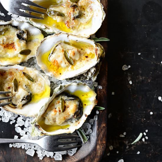 Broiled oysters