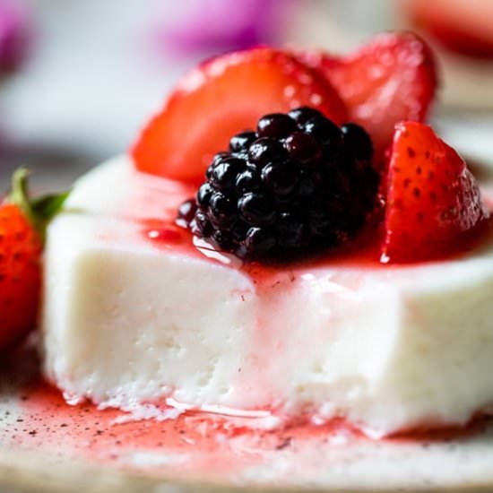 Panna Cotta with Mascerated Berries