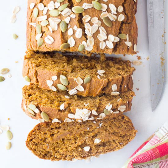 Pumpkin Oat Flour Bread