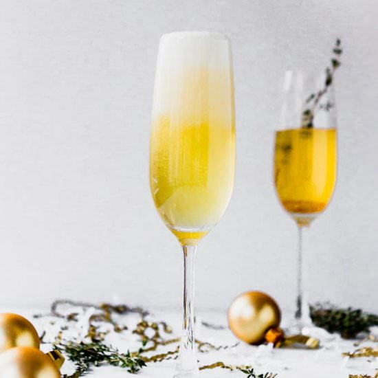 Ginger Apple Champagne Cocktail