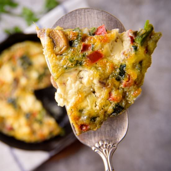 Electric Skillet Veggie Frittata