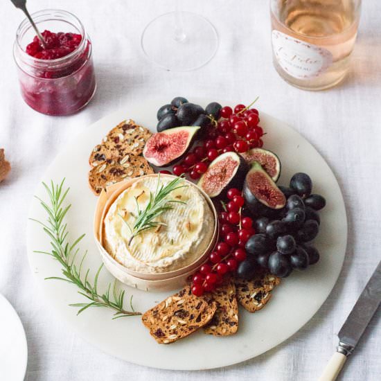 Garlic & Rosemary Baked Camembert