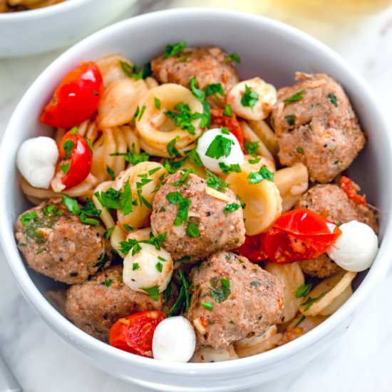 Pasta with Turkey Meatballs