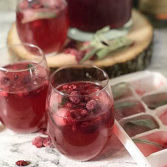 Raspberry-Sage Passion Tea Cocktail
