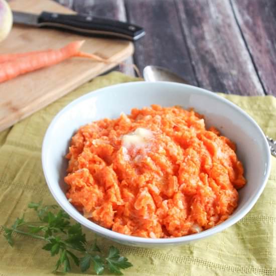 Turnip and Carrot Mash with Rum