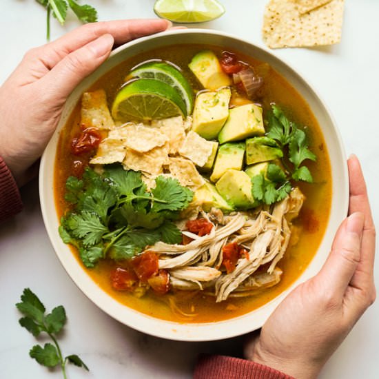 Instant Pot Chicken Tortilla Soup