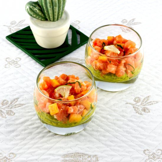 Salmon and Salsa Appetizers Cups