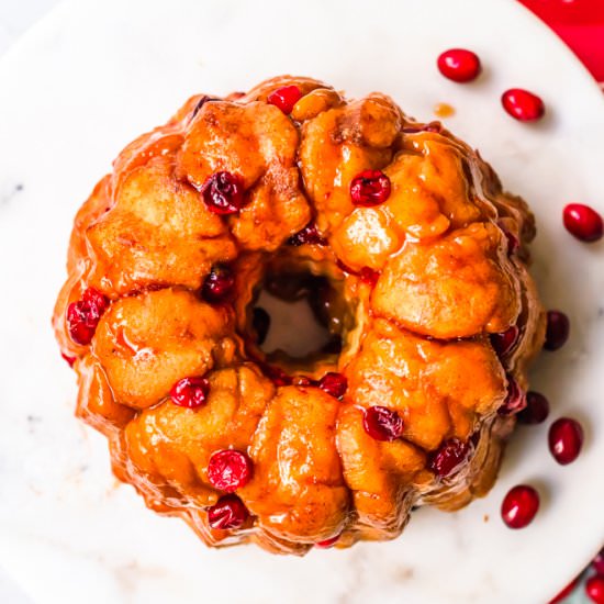 Cranberry orange monkey bread