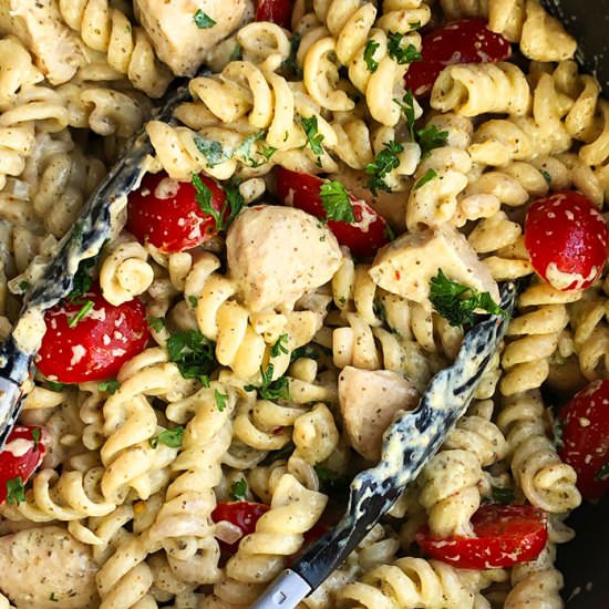 Creamy Chicken Pesto Pasta