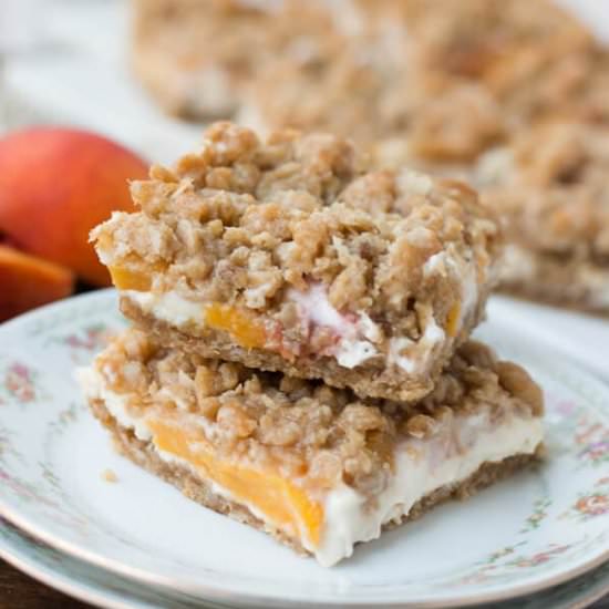 Peaches N Cream Crumble Bars