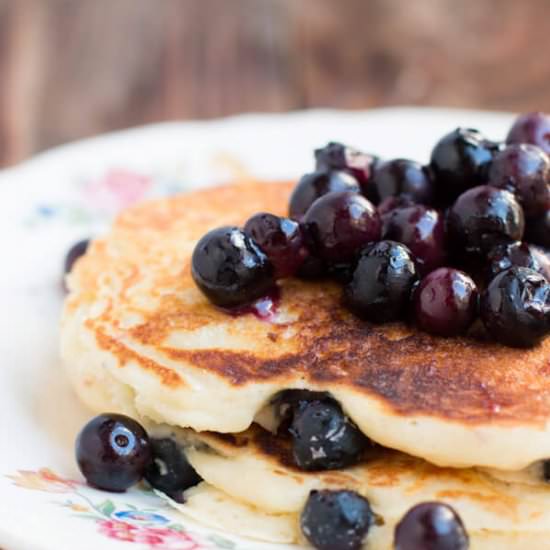White Chocolate Blueberry Pancakes