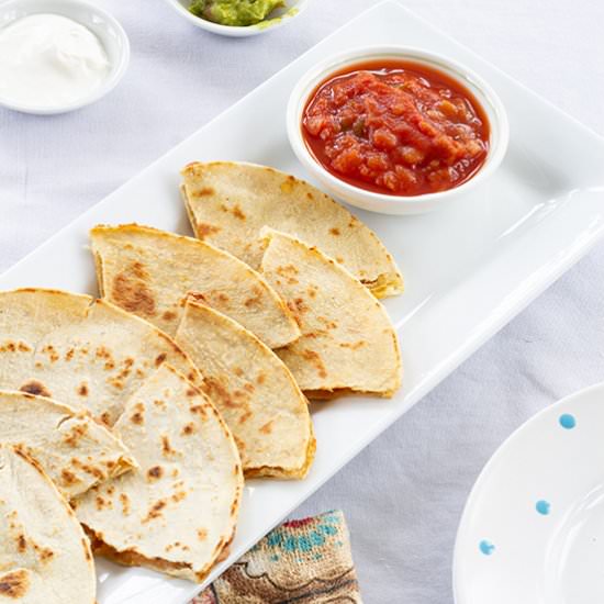 skinny bean & cheese quesadillas
