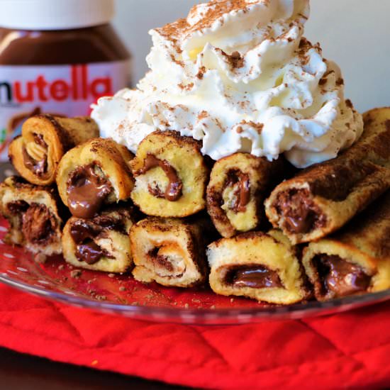 Nutella French Toast Roll Ups