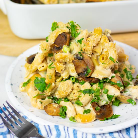 Vegan Mushroom & White Cheddar Mac