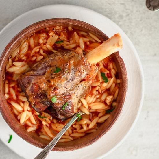 Greek Lamb With Orzo