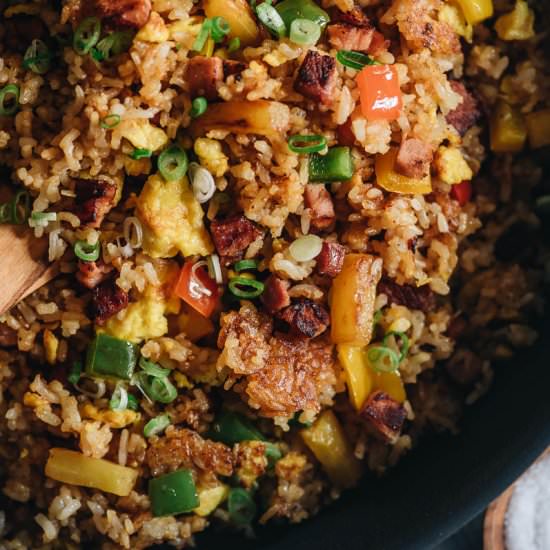 Leftover Ham Fried Rice W Pineapple
