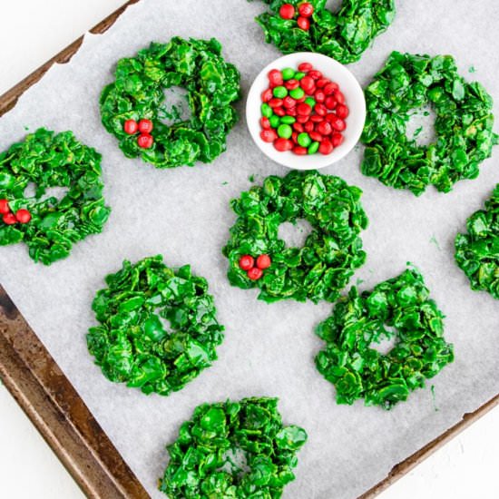 Cornflake Wreath Cookies