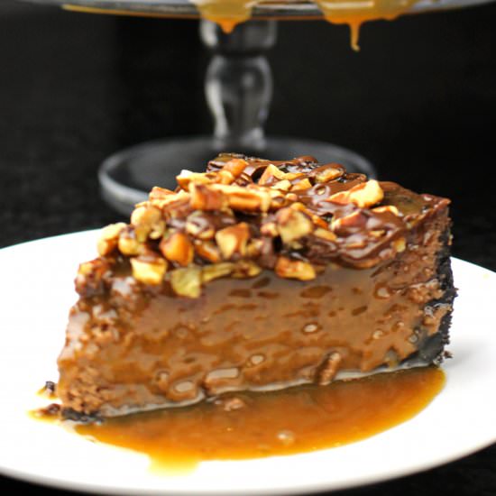 Caramel Pecan Turtle Cheesecake