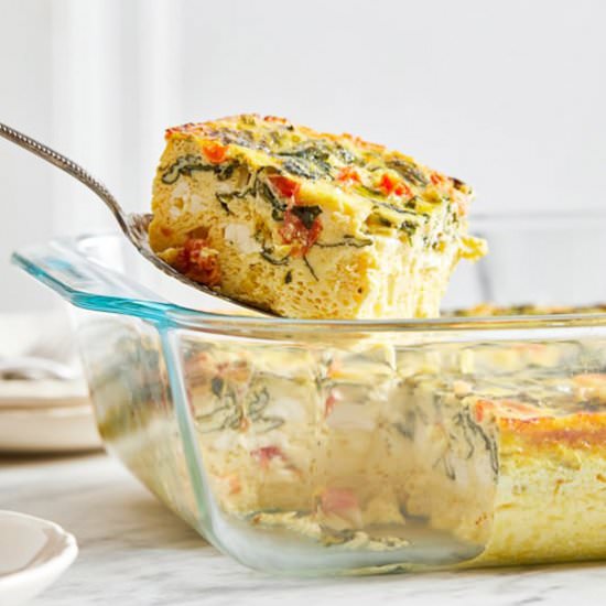 Breakfast Casserole: Spinach & Feta