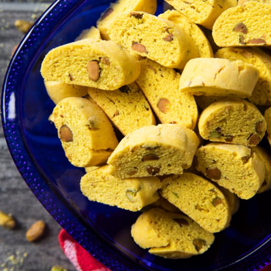 Swedish Saffron & Pistachio Cookies