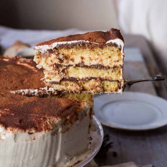 Tiramisu Cake with White Chocolate