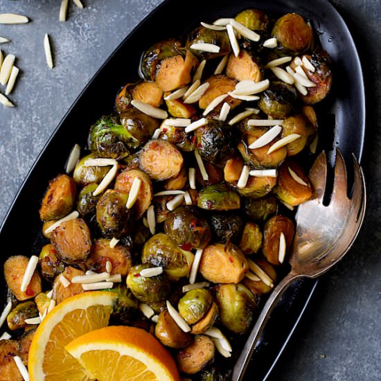 Brussels Sprouts Thai Orange Glaze