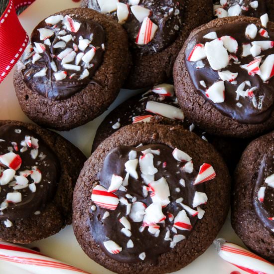 Chocolate Peppermint Thumbprints