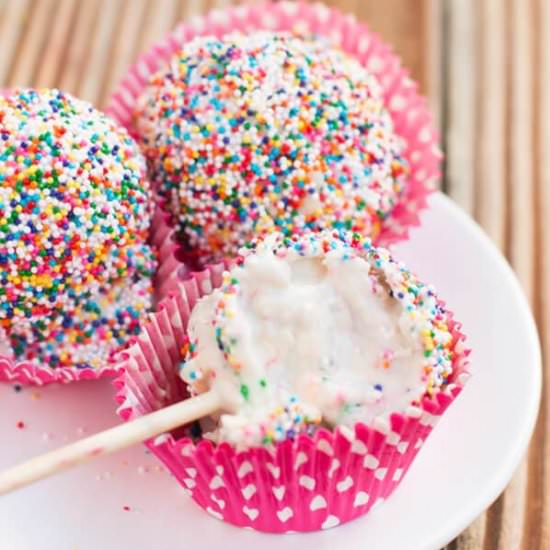 Cake Batter Ice Cream Balls