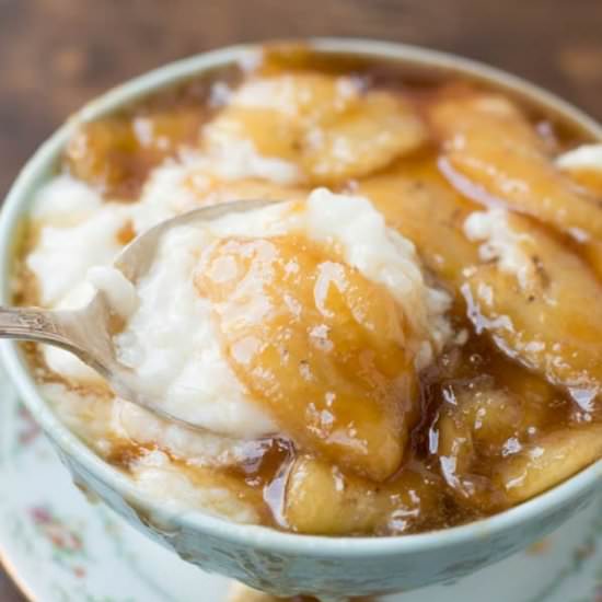 Bananas Foster Rice Pudding