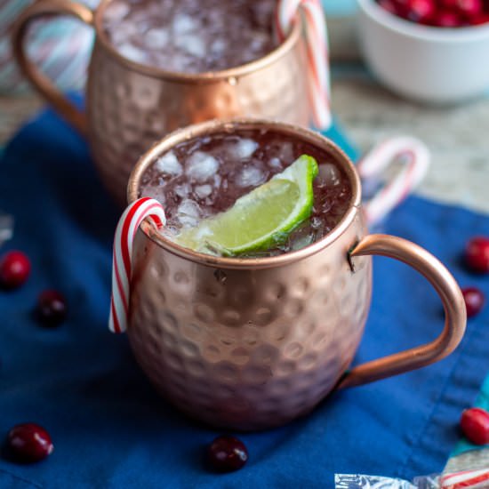 Candy Cane Moscow Mules